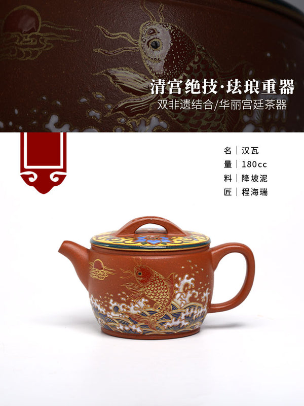 Tuan empunya Yixing Teapots-Barangan Kraf Buatan Tangan-Barangan Koleksi-Lelongan NO.0117-Porselin China